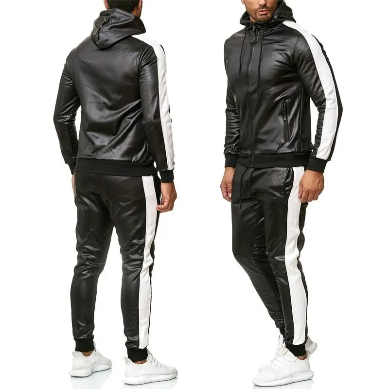 Hooded Jacket and Pants Jogging Suit Tracksuits